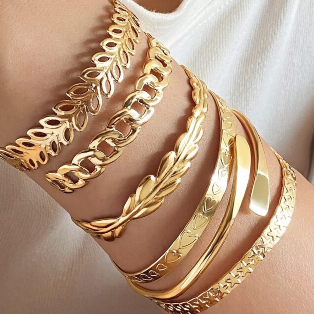 New Cuff  bracelet set of six